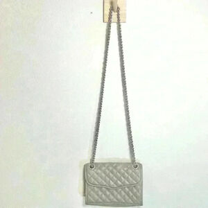 Rebecca Minkoff Shoulder Bag Quilted Mini Affair Light Gray Color